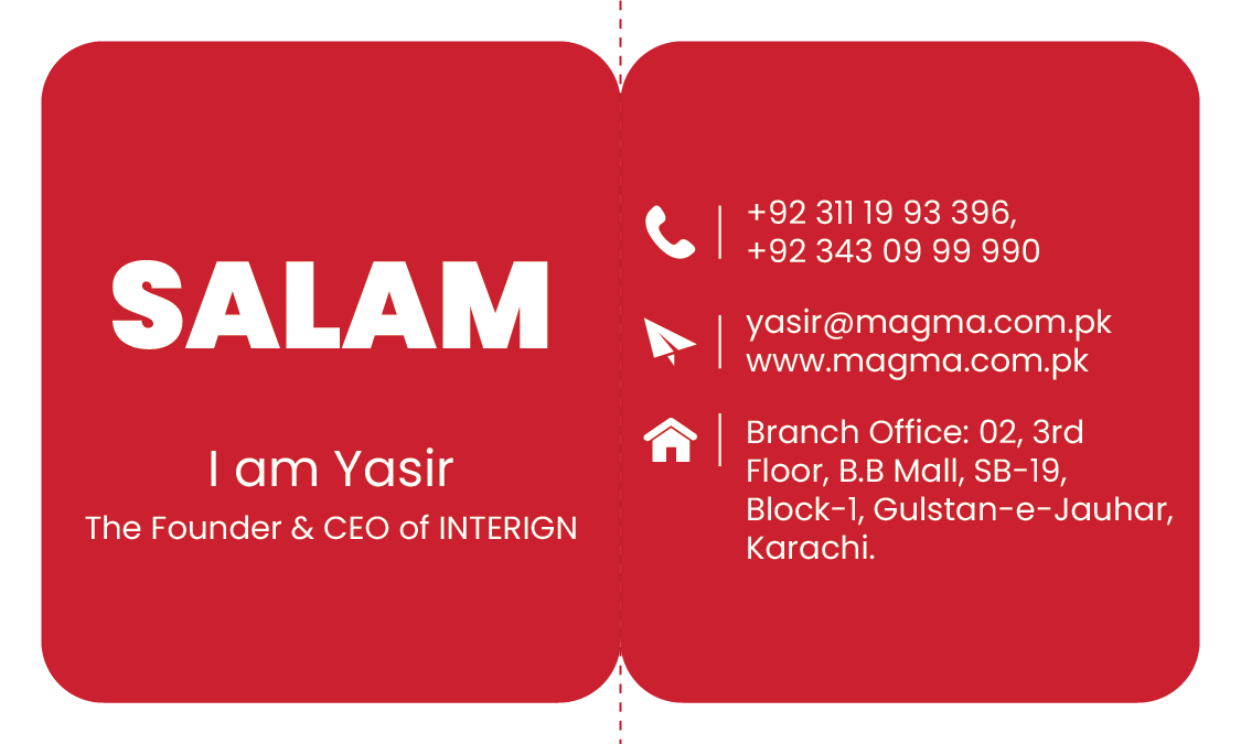 Interign business card mockup